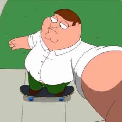 peter griffin just skateboarding to some dope music 🎶