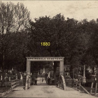 Established in 1838, on Madison's northwest side, West Fifth St terminates at Springdale Cemetery, the city's earliest still-active cemetery.