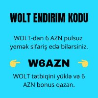 WOLT Endirim Kodu - WOLT 6 AZN Endirim (@woltendirimkodu) 's Twitter Profile