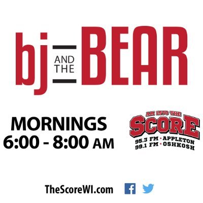 Official Twitter Account for #BJandTheBear weekday mornings 6-8 a.m. on @thescorewi w/ @BJ_DeGroot & @Brian_Butch

View/Opinions are our own.