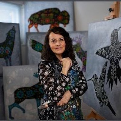 MetisSpiritArt's profile picture. I am a Métis artist in Canada. I create unique symmetrical floral beadwork designs to adorn animal motifs. Each animal symbolizes basic human values to live by.
