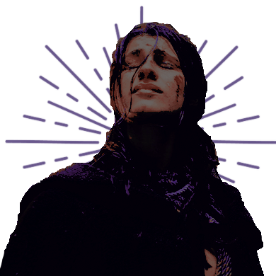 ⠀ ⠀those 𝒆𝒚𝒆𝒔, violet, deep as a 𝙵𝙰𝚃𝙷𝙾𝙼𝙻𝙴𝚂𝚂 𝙻𝙰𝙺𝙴 : strangely bright, 𝐝𝐢𝐬𝐩𝐚𝐬𝐬𝐢𝐨𝐧𝐚𝐭𝐞 and malefic. 𝗍𝖾𝗋𝗋𝗂𝖿𝗒𝗂𝗇𝗀.