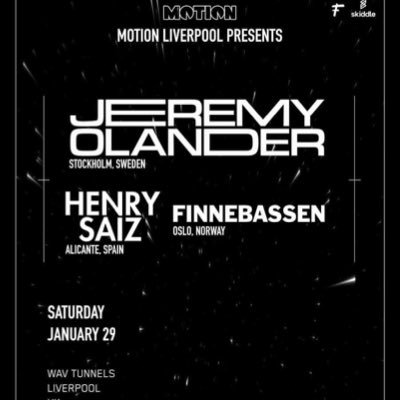 Next up we bring Henry Saiz/Jeremy Olander and Finnebassen to Liverpool on the 29th January
