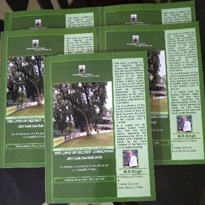 Former International Cricket Umpire & Level III Umpire Educator.
Published Author of book The Laws of Cricket - Simplified