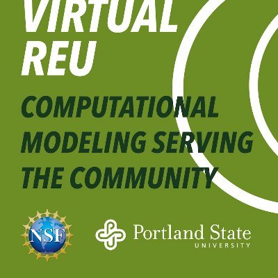 The intellectual focus of this virtual 10-week REU site is computational modeling to serve and enhance communities.