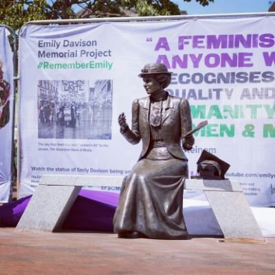 EmilyMemorial's profile picture. Unveiled our statue of Suffragette Emily Wilding Davison in Epsom, via livestream, on Tuesday 8 June. You can watch the whole event via the link in our bio.