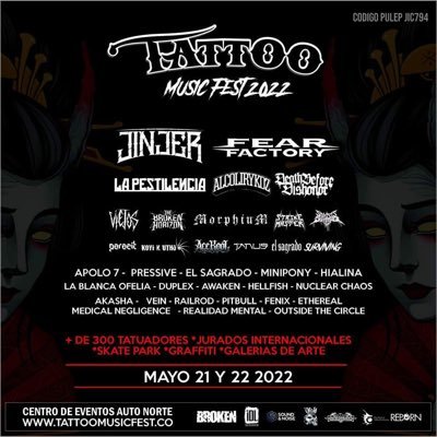 Festival de tatuajes y música realizado en Bogotá Colombia.
