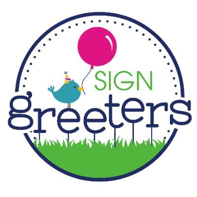 Sign Greeters delivers smiles right to your yard! We provide custom yard greetings & yard signs for any occasion or event! 🎉🎈 #SignGreeters