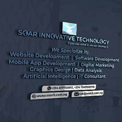 SOAR IT. is a leading IT company based in Nigeria that offers a full spectrum of specialized IT Services and solutions to assist individuals and businesses.