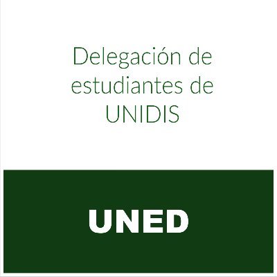 Twitter oficial de la Delegación de estudiantes de UNIDIS (UNED)
