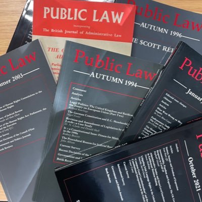 A Thomson Reuters journal publishing research on public law. This account is maintained by the editors: public.law@durham.ac.uk