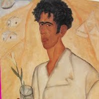 MENIGIL1's profile picture. אני במרכז התמוה | פירות ראשונים (טריפטיכון, 1923) ודיוקן עצמי עם פרח (1923), ראובן רובין