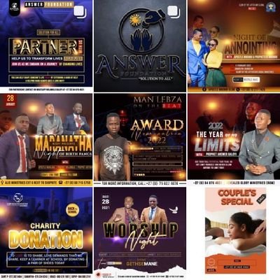 #Flyers
#Logo
#Banner
#CV Revamp
#Editing
#Book Covers
#Invitation Cards
#Other related graphics