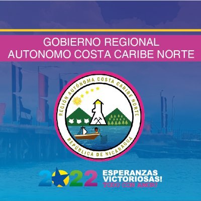 Somos el Gobierno Regional Autónomo Costa Caribe Norte que conduce con eficacia a su pueblo por la senda del desarrollo económico, social y político.