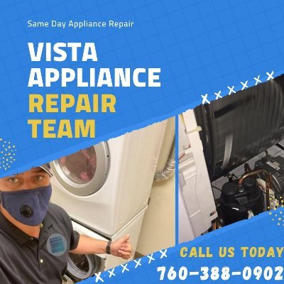 Appliance Repair In Vista, Ca 92083. Is What we Do. Vista Appliance Repair Team. Call Us Today 760-388-0902 https://t.co/mhS3WxJwqL