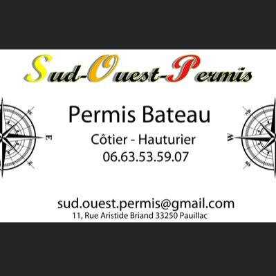 SudOuestPermis's profile picture. Formation aux permis bateau Côtier et Hauturier sur la commune de Pauillac