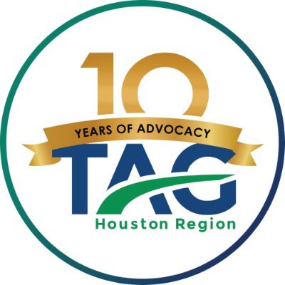 We are Transportation Advocacy Group (TAG) - the advocate for funding the Houston region’s infrastructure & mobility needs. 🚘🚲🚊✈️🚢🚝🚇🚍🚖🚚🚂