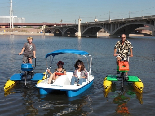 We rent kayaks, pedal boats, row boats,  electric pontoons, stand up paddle boards and more!!