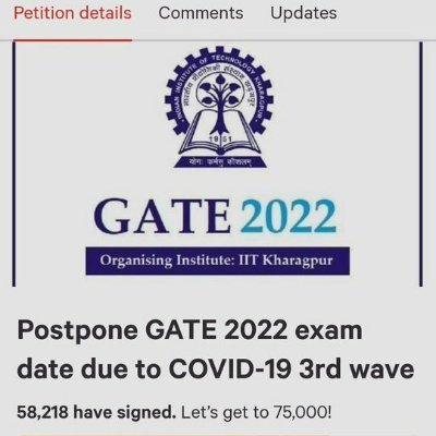 More than 58000+ candidates appearing for the Graduate Aptitude Test in Engineering (GATE) in February have joined a petition demanding the exam be postponed.
