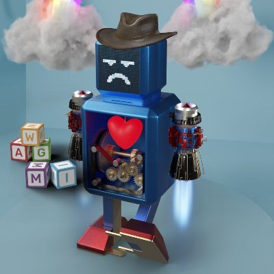 3D NFT Bots created by Funko
8888 Retro Style Bots living on Etherium 
Free mints 0-100
Q2 2022