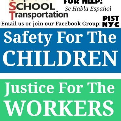 #WheresMyBus
Parents to Improve School Transportation
Better routes, safety, a school bus bill of rights 
pistnyc@gmail.com
IG @schoolbusparentsny
FB PIST NYC