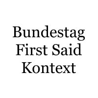 Bundestag First Said Kontext(@FSBT_Kontext) 's Twitter Profile Photo