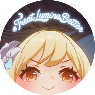А project where we'll unite thousands of players who want Lumine to appear in official content.

Subscribe for Lumine news and content!💛
#treatluminebetter