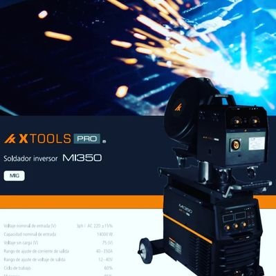 XtoolsPRO's profile picture. Inversores de Maxima Eficiencia 
Máquinas de Soldar 
Equipos de corte por Plasma 
MIG
Electrodo Revestido