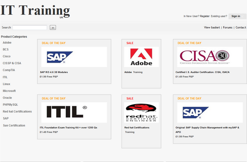 low price CBT Training in MCSE MCSA compTIA A+ S+ N+ ECDL Cisco BCS Linux SAP Oracle Red Hat ITIL