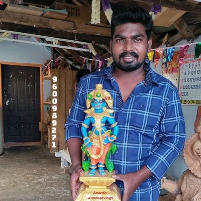 மரச்சிற்பங்கள் - கோவில் மரச்சிற்ப வாகனம் - Temple wooden vahanam manufacturer ( Handcrafted -  All kinds of woodenstatue / woodsculpture ).