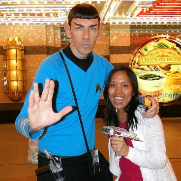Total nerd. Yes, that's Spock.