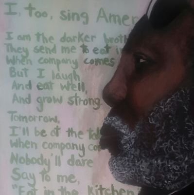 I am a Patriot/I'm the Darker Brother, I too am America, Langston Hughes/A Proud Democrat/Black Lives Does Matter/Black History is America's History/Stay Woke📌