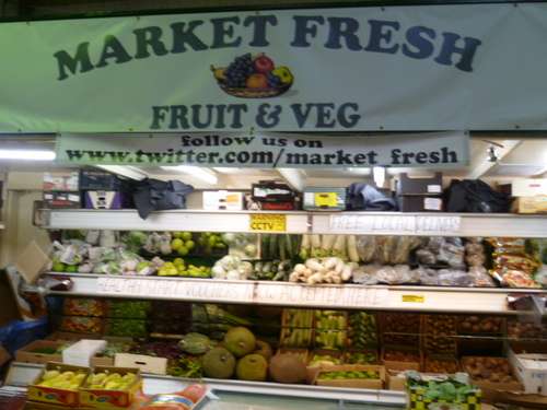 market trader selling the best fruit and veg in the north of england. Specialising in local organic produce and imported vegatables from thailand and bangladesh