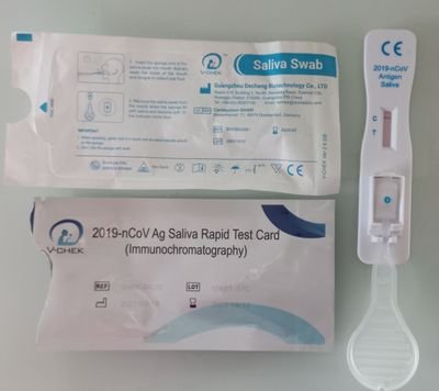 Saliva Antigenic Rapid Test Covid-19 
Affidabile e rapido. Autorizzato dal Min.Salute, Marcato CE. 
Scatola 20 pz: 80,00 euro. Mail covid19forniture@gmail.com