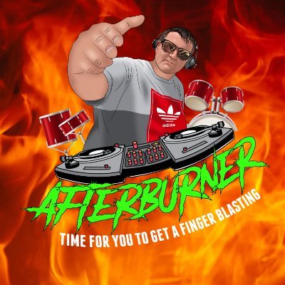 Hi I am DJ Afterburner, I DJ Drum & Bass. Originally from the UK but I am now living in Spain.