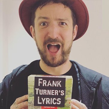Your daily fix of Frank Turner lyrics. No official. Header📷 Ben Morse. And we're definitely going to hell, but we'll have all the best stories to tell ᶠᵗʰᶜ