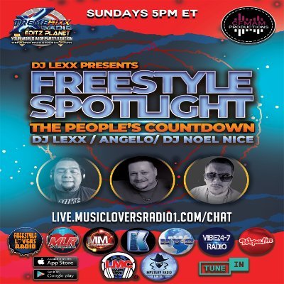 Freestyle Spotlight is all about Freestyle Music. Its hosted by DJ Lexx & DJ Noel Nice. Spinnin’ the Classics to New School. Special Interviews
