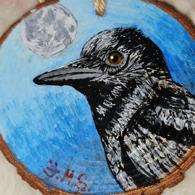 Artwork by Foxy Morticia.  Painted wood slices a speciality.  I am not looking for anyone to help with advertising, especially me paying for it, thanks.  🌞