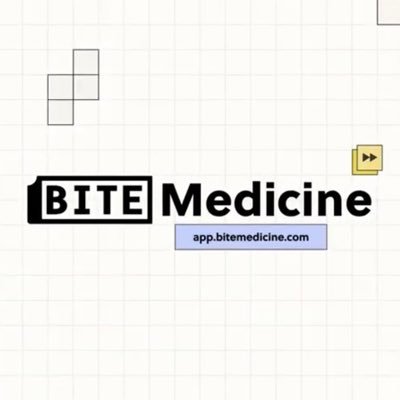 BiteMedicine's profile picture. We provide a unique approach to education. Join us at https://t.co/6qAJEsGlIm.