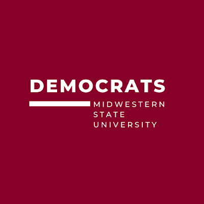 The @collegedemstx chapter at Midwestern State University. President is @luisedgarserna.