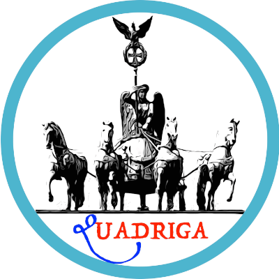 QUADRIGA(クアドリガ)は「みんなのハッピーな毎日をお手伝いする」ことを目指して活動をしている4人グループです。