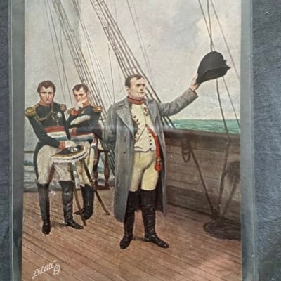 je soutiens Zemmour Reconquête pionnier Patriote Français photo profil, le plus grand des Français saluant la France.( Juillet 1815 aux larges des côtes )