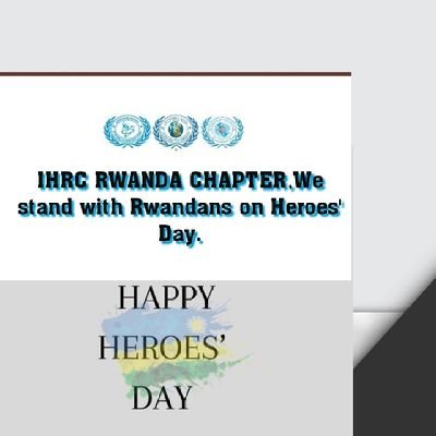 Special envoy/Coordinator of International Human Rights Commission (IHRC)to Rwanda ,Africa region HQ, Geneva Switzerland,https://t.co/HEoOHnQlkq