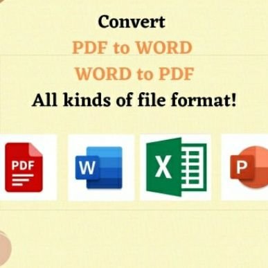 ConvertGo's profile picture. Virtual assistant,
convert Pdf to word and word to Pdf.. Etc