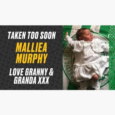 love my wee granddaughter Malliea now in heaven💔Clinton and my family aswell as the Celtic hail hail💚🍀💚🍀