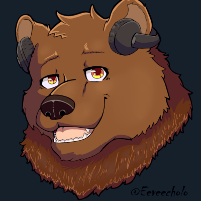 Bearbutt_AD's profile picture. Both IRL and yiff AD, because I don't give a fuck and can't be bothered with more accounts, so be warned 🔞 
Avatar: @Eeveecholo Banner: @VariumOwl