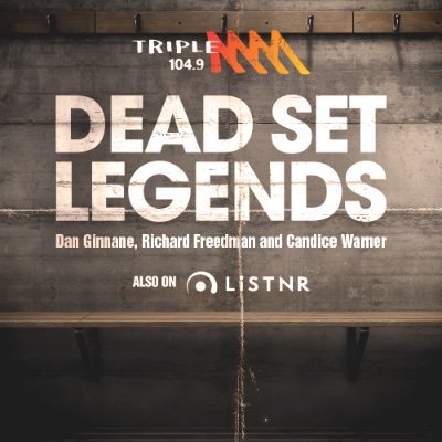 Dan Ginnane, Richard Freedman & Candice Warner are the Dead Set Legends. Saturday 10am - 12pm on @triplemsydney 104.9 Triple M & via the LiSTNR App!