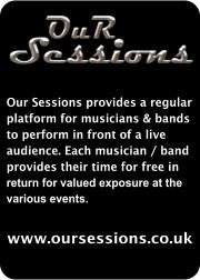 Our Sessions originates from The Teignmouth Sessions which are monthly free live music evenings promoting local musicians and our fine musical heritage.