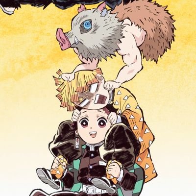 Daily Pictures of Tanjiro, Zenitsu, Inosuke Trio! 🎴⚡🐗 | daily KNY trio | DM's are open always for submission!