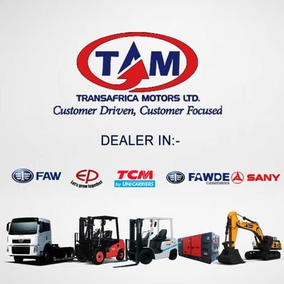 TransAfrica Motors (TAM) Ltd one of the leading auto dealers in East Africa region, founded in 2005. Deals in FAW, TCM, SANY, FAWDE, EP & HONDA Brands.